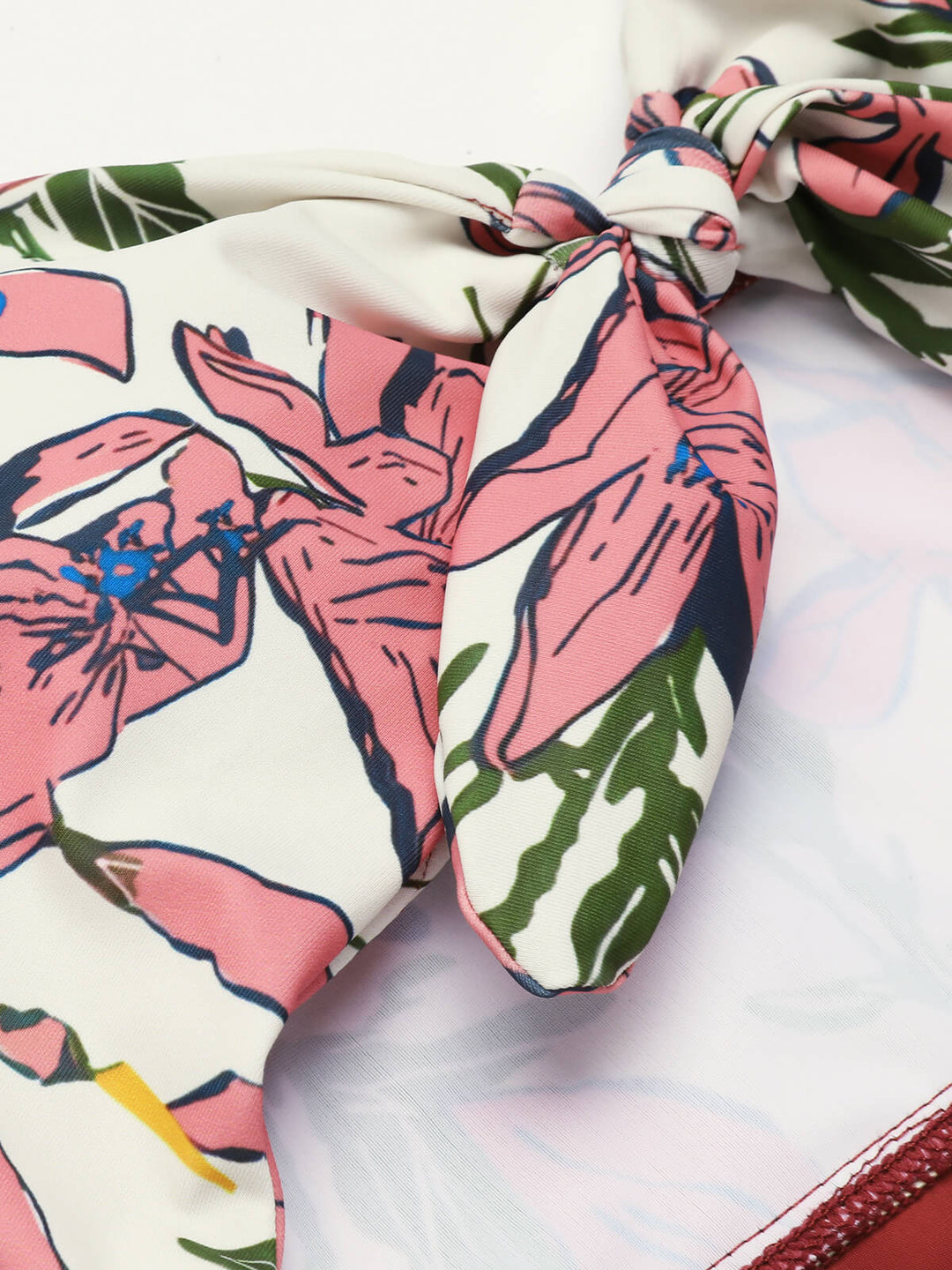 Pink 1940s Floral Strap One-Piece Swimsuit, vintage swimsuit, pin-up swimwear - perfect for women who love vintage and retro fashion
