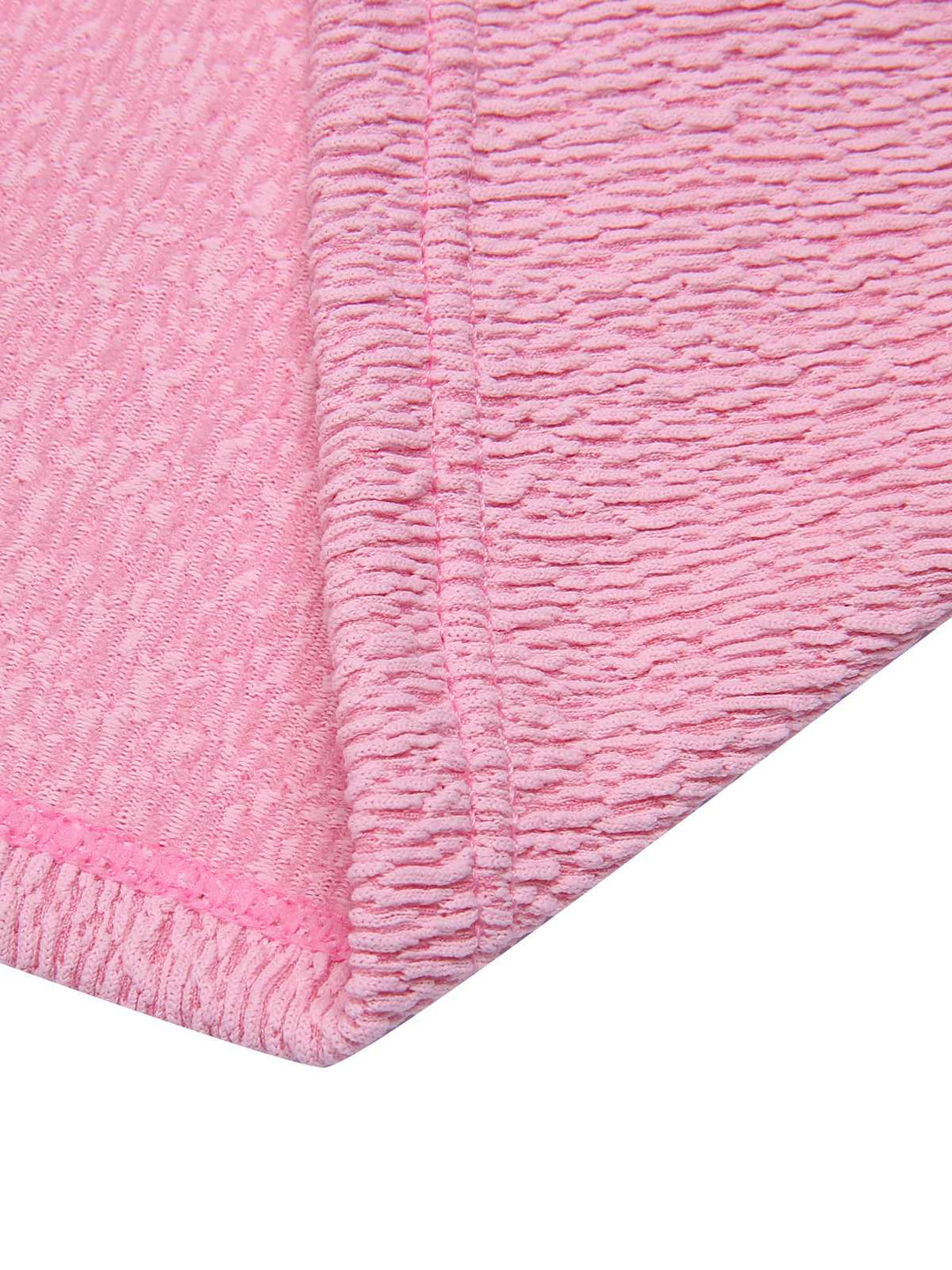 Pink 1940s Patchwork Lace-Up Halter Swimsuit — vintage elegance for the modern woman