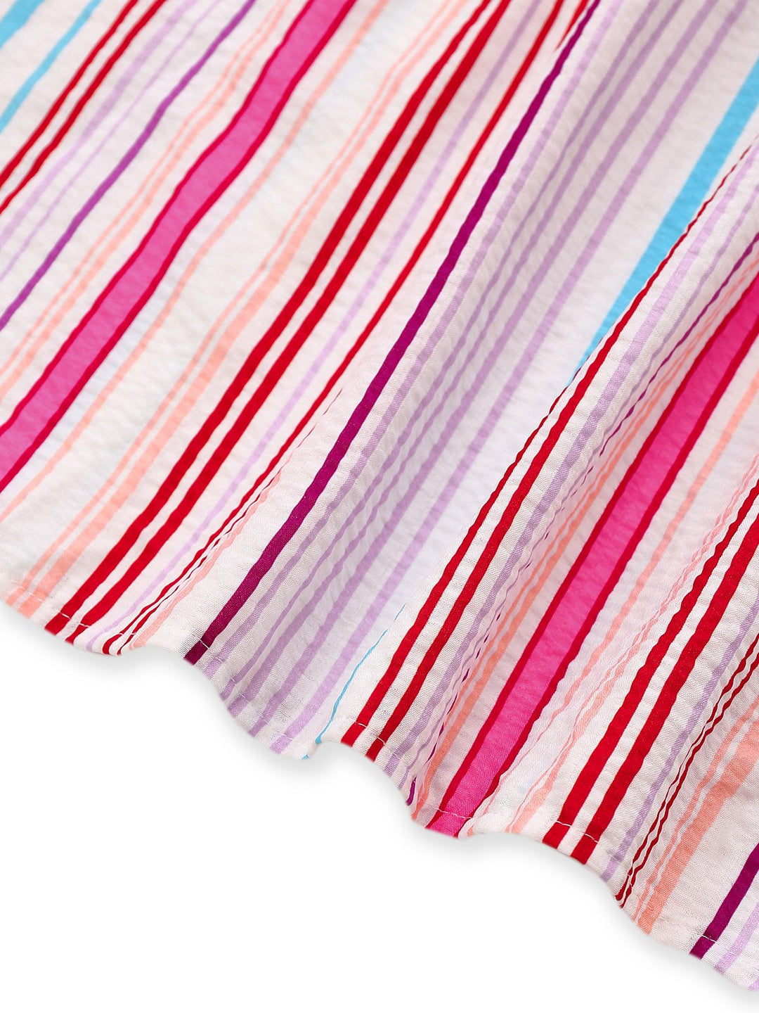 Pink 1940s Rainbow Striped Tube Dress - vintage dress, retro fashion