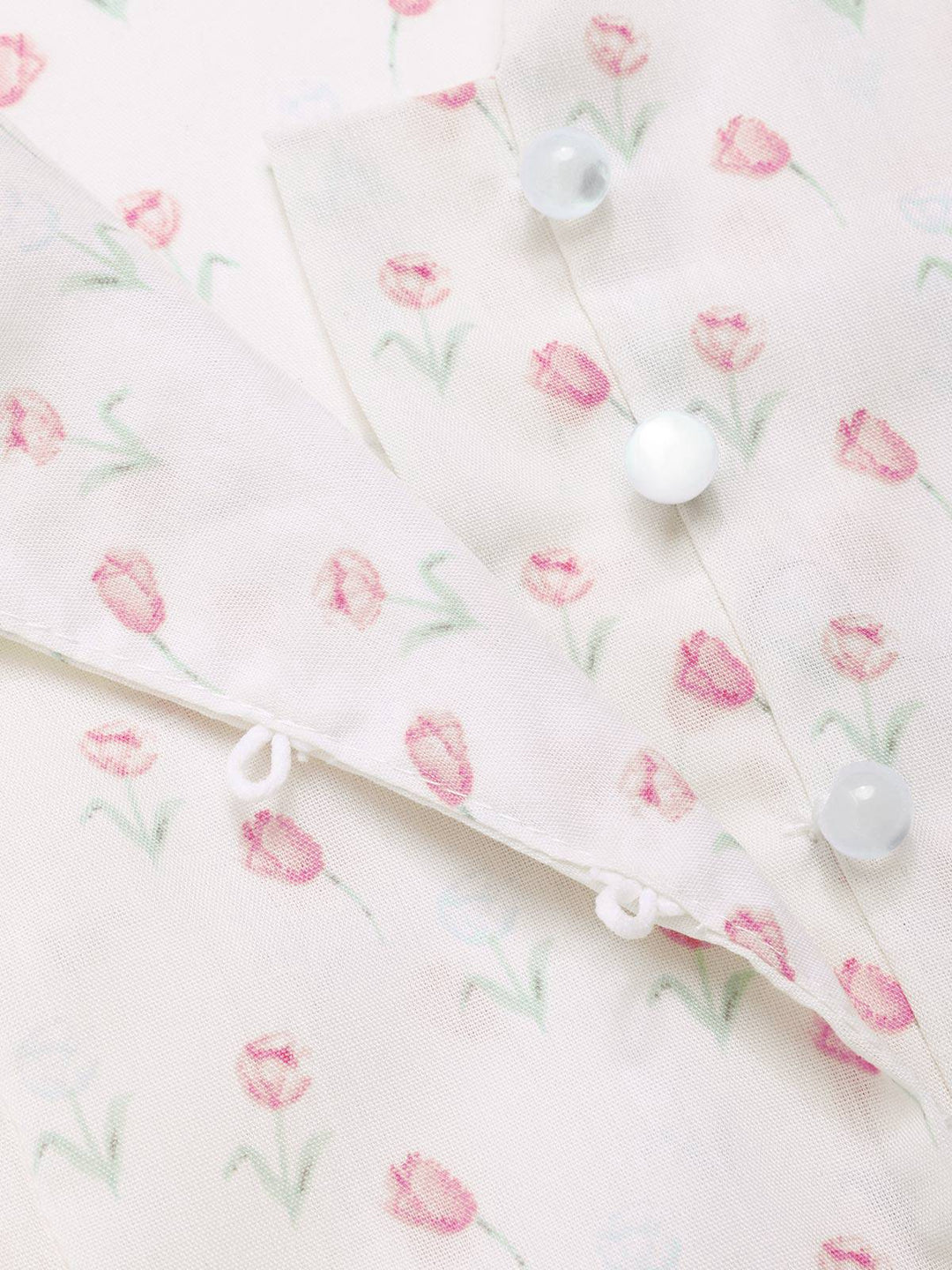 2PCS Pink 1950s Tulip Blouse &amp; Rose Button Pants - vintage top, retro blouse for vintage lovers