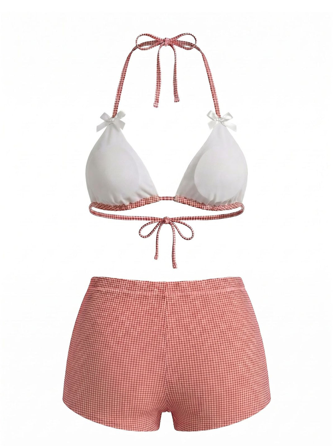 Pink Bow Colorblock Butterfly Bikini Set, vintage swimsuit, swimwear - perfect for women who love vintage and retro fashion