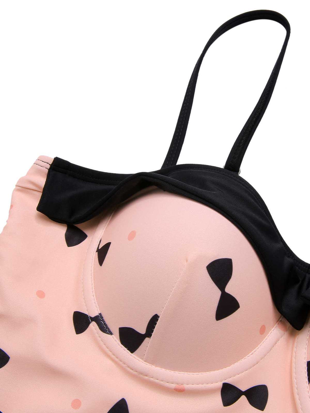 Pink Bow Polka Dots Print One-Piece Swimsuit — poolside glamour meets sun-drenched confidence