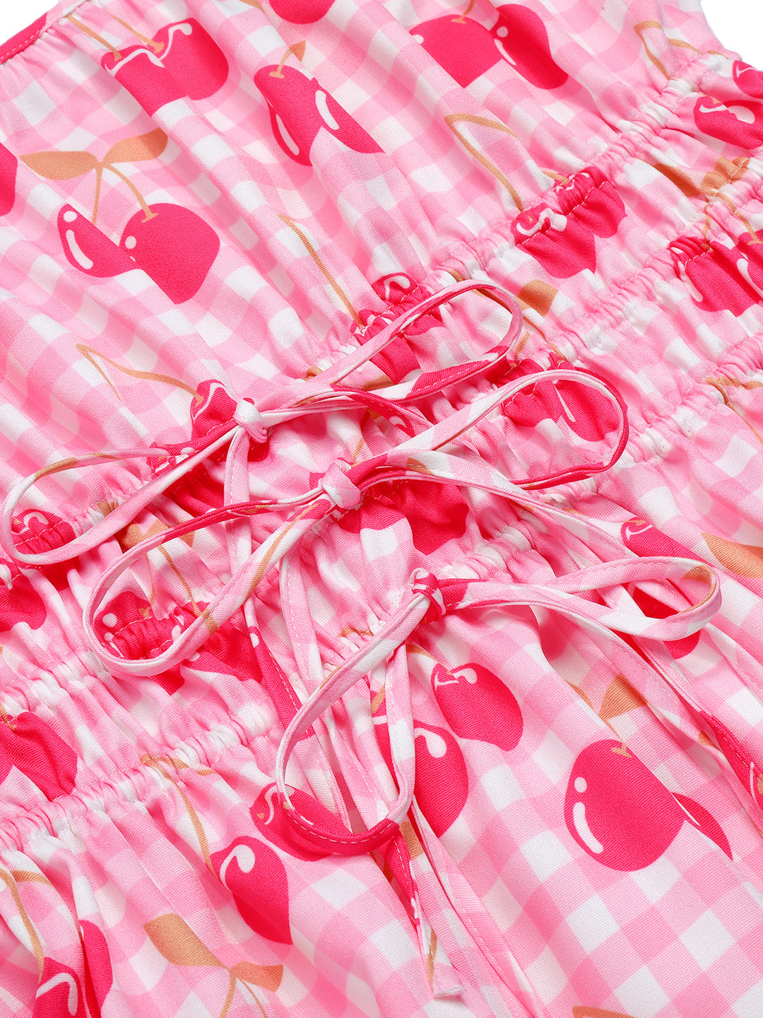 Pink 1950s Cherry Spaghetti Strap Dress, vintage dress, retro fashion, rockabilly, pin-up fashion - perfect for women who love vintage and retro fashion