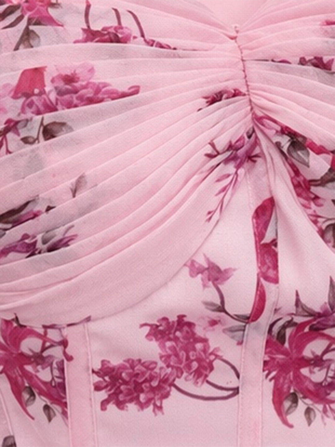 Pink Floral Vintage Classic Dress 4