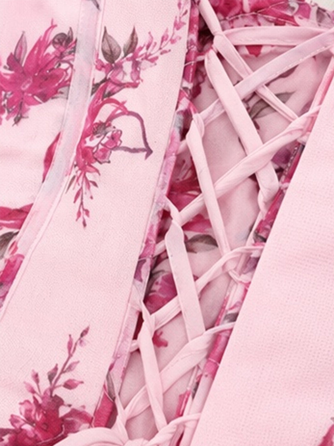 Pink Floral Vintage Classic Dress 5