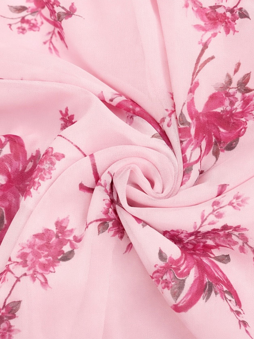 Pink Floral Vintage Classic Dress 6
