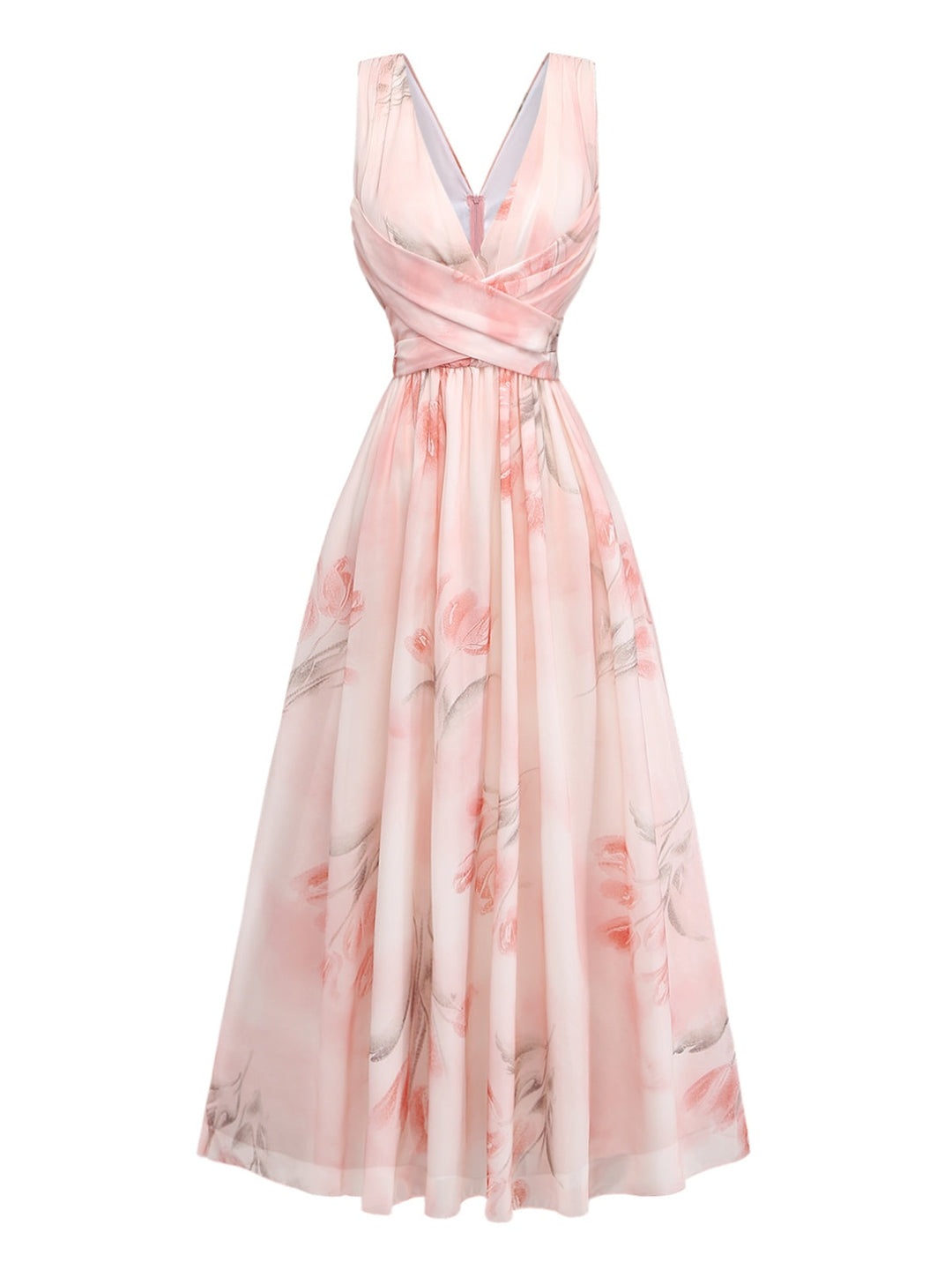 Dark Pink 1950s Vintage Retro Dress
