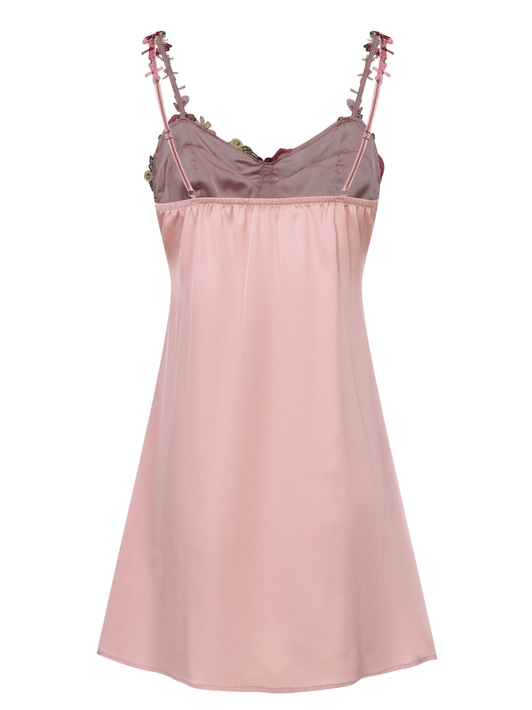 Pink Flower Embroidered Suspender Nightgown, vintage fashion, retro style - perfect for women who love vintage and retro fashion