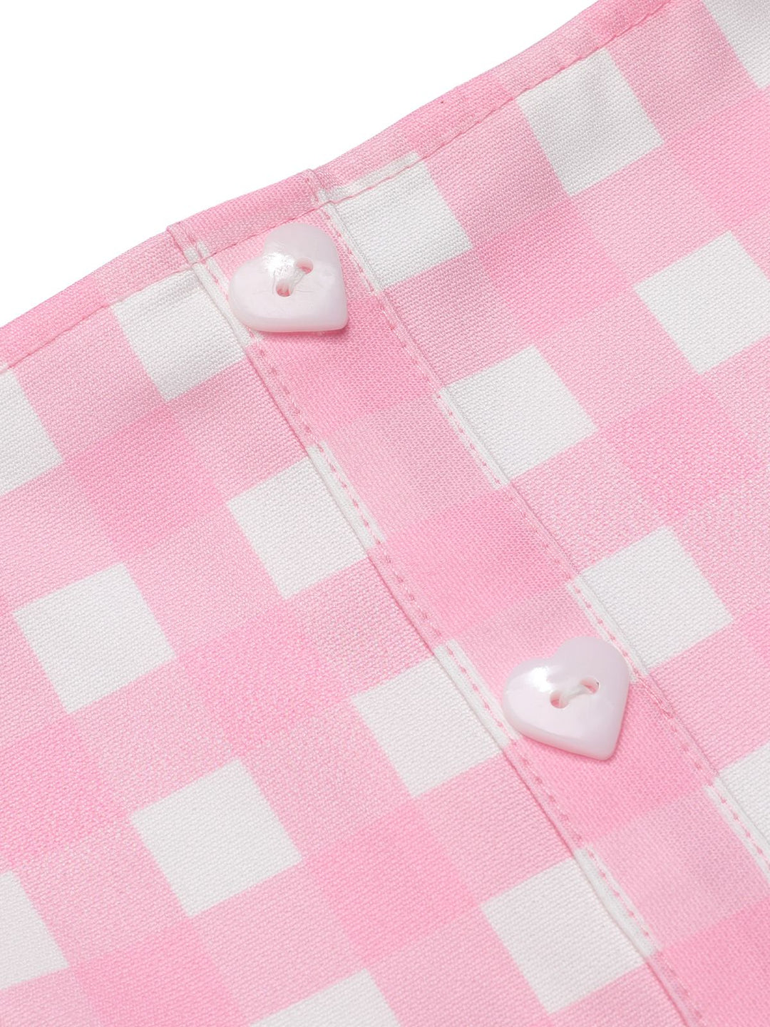 Pink 1950s Gingham Plaid Suspender Jumpsuit, vintage romper, retro jumpsuit - perfect for women who love vintage and retro fashion
