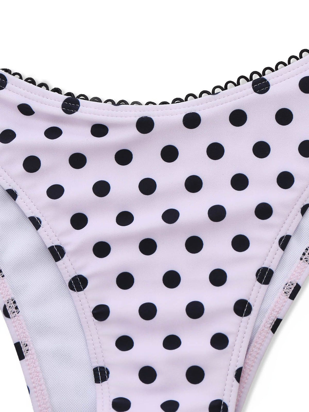 Pink 1950s Halter Polka Dot Bow Tankini Set - vintage fashion, retro style