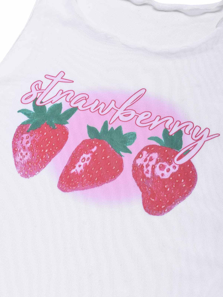 [Pre-Sale] Pink Halter Smocked Bikini Set &amp; Strawberry Cover Top - vintage top, retro blouse for vintage lovers