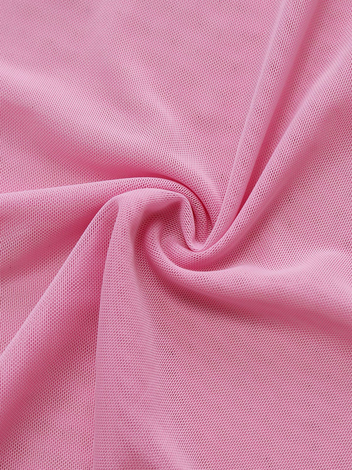 Pink Lace Spaghetti Strap Bow Nightgown - vintage nightgown, retro sleepwear