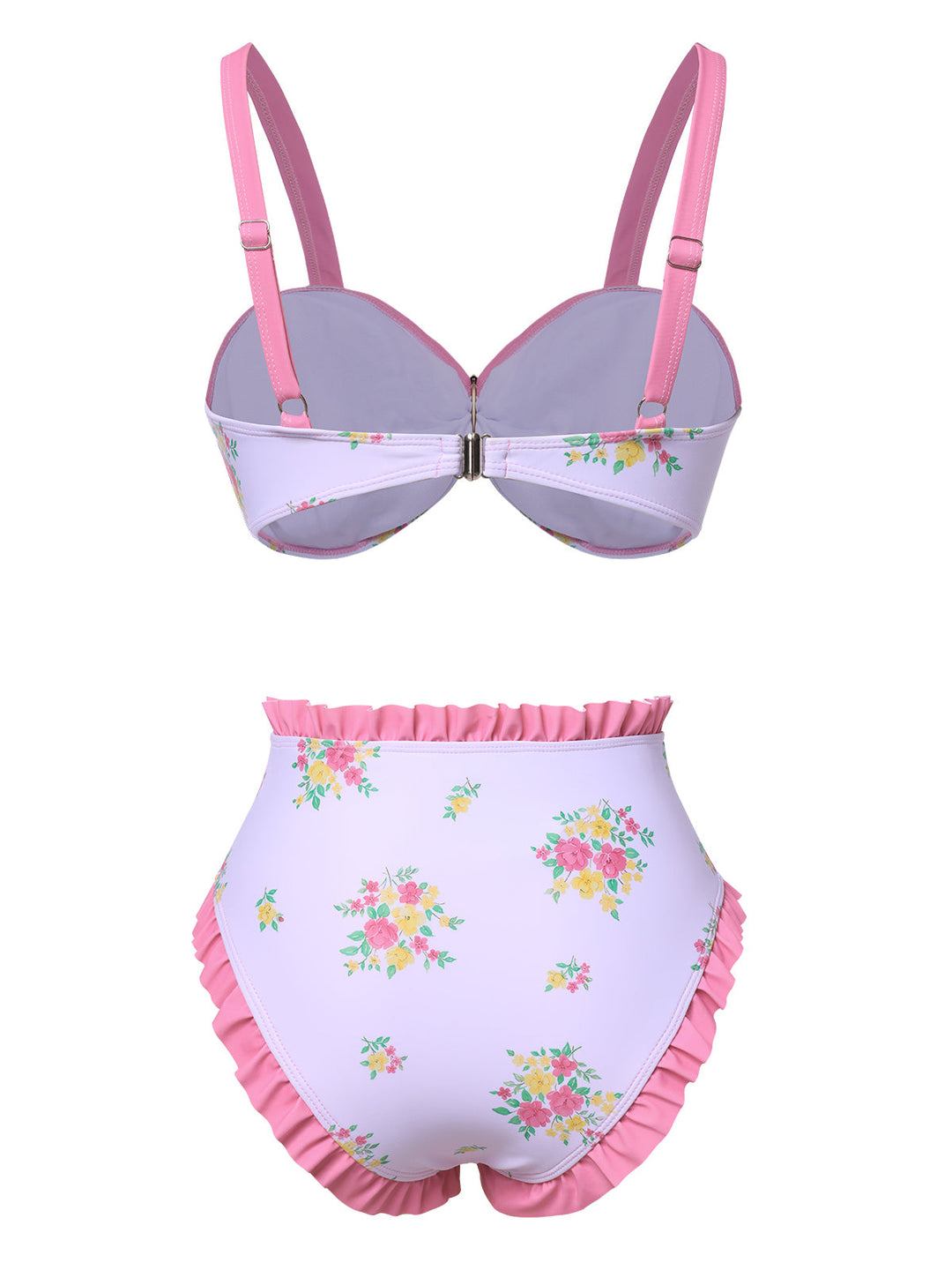 1950s Ruffled Hem Floral Bikini | 1950s | vintage swimsuit, retro beachwear