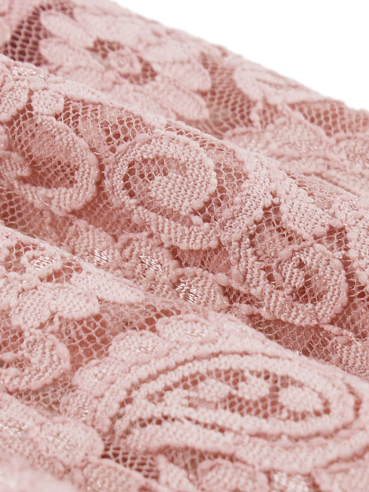 Pink 1950s Solid Lace Heart Collar Dress — the kind of 1950s dress that makes strangers smile
