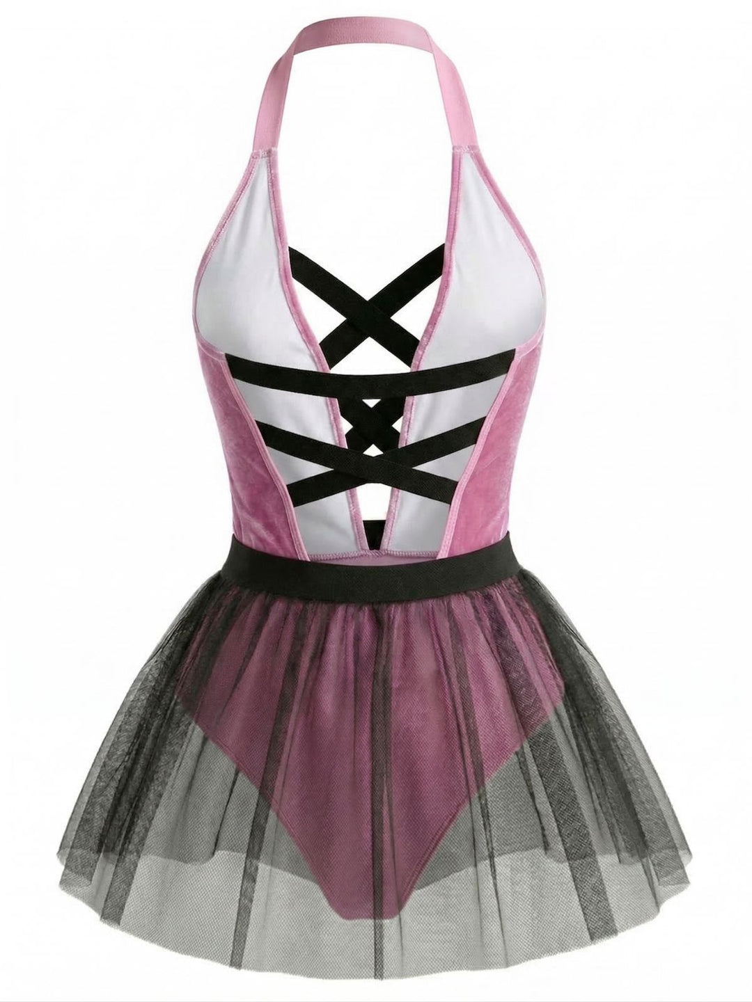 Pink Strappy Tulle Bunny Costume Set - vintage fashion, retro style