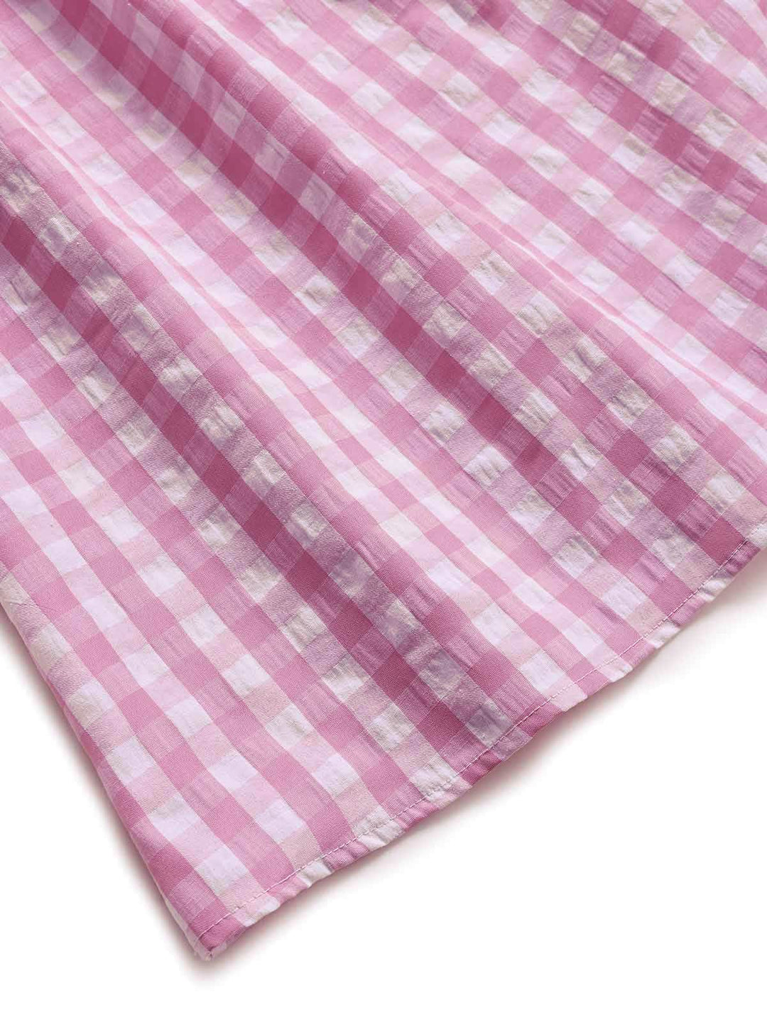 Pink Bow Gingham Ruffle Pajama Set - vintage fashion, retro style