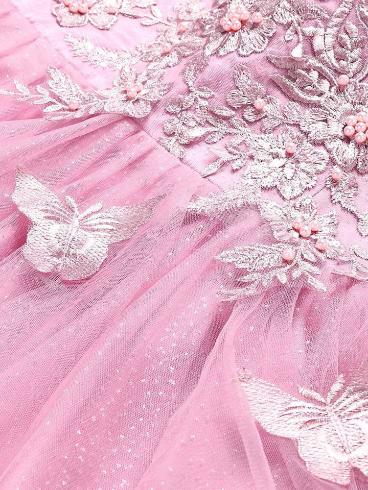 Pink 1960s Butterfly Tulle Glitter Homecoming Mini Dress, vintage dress, retro fashion - perfect for women who love vintage and retro fashion