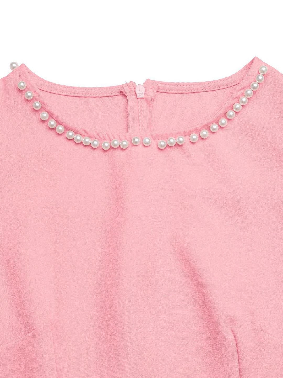 Pink 1960s Pearl Sleeveless Round Neck A-Line Dress, vintage dress, retro fashion - perfect for women who love vintage and retro fashion
