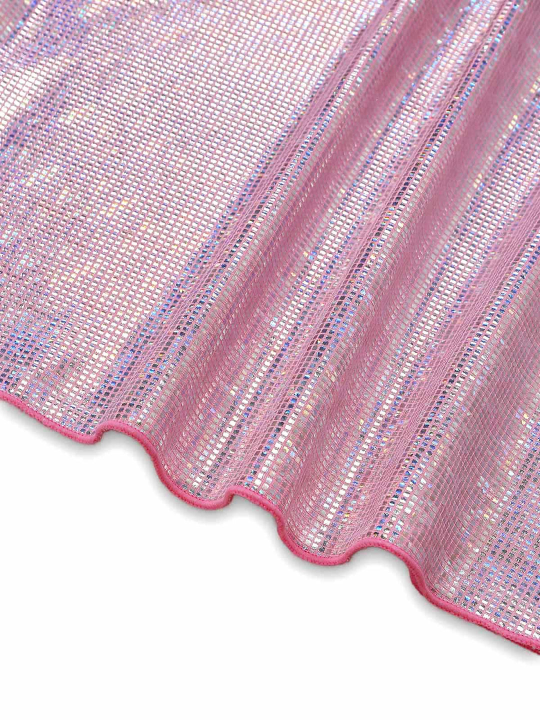 Pink Sequin Metallic Halter Two Piece Skirt Set, vintage skirt, retro style - perfect for women who love vintage and retro fashion