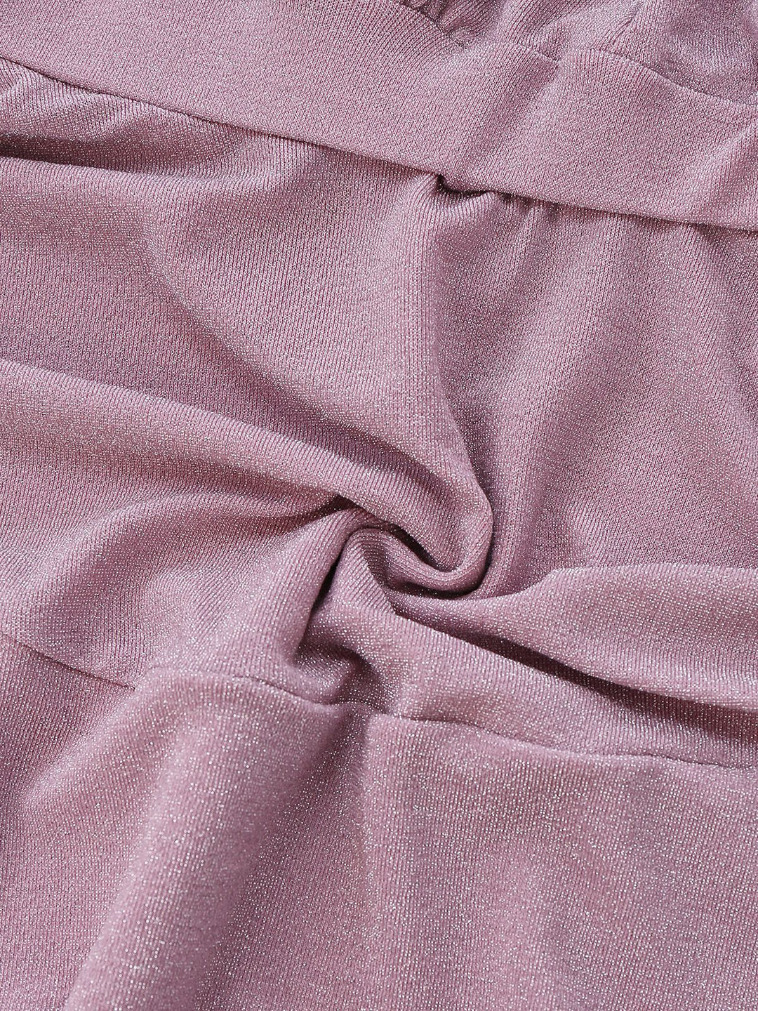 Pink 1960s Solid Glitter Deep V-Neck Mini Dress - vintage dress, retro fashion