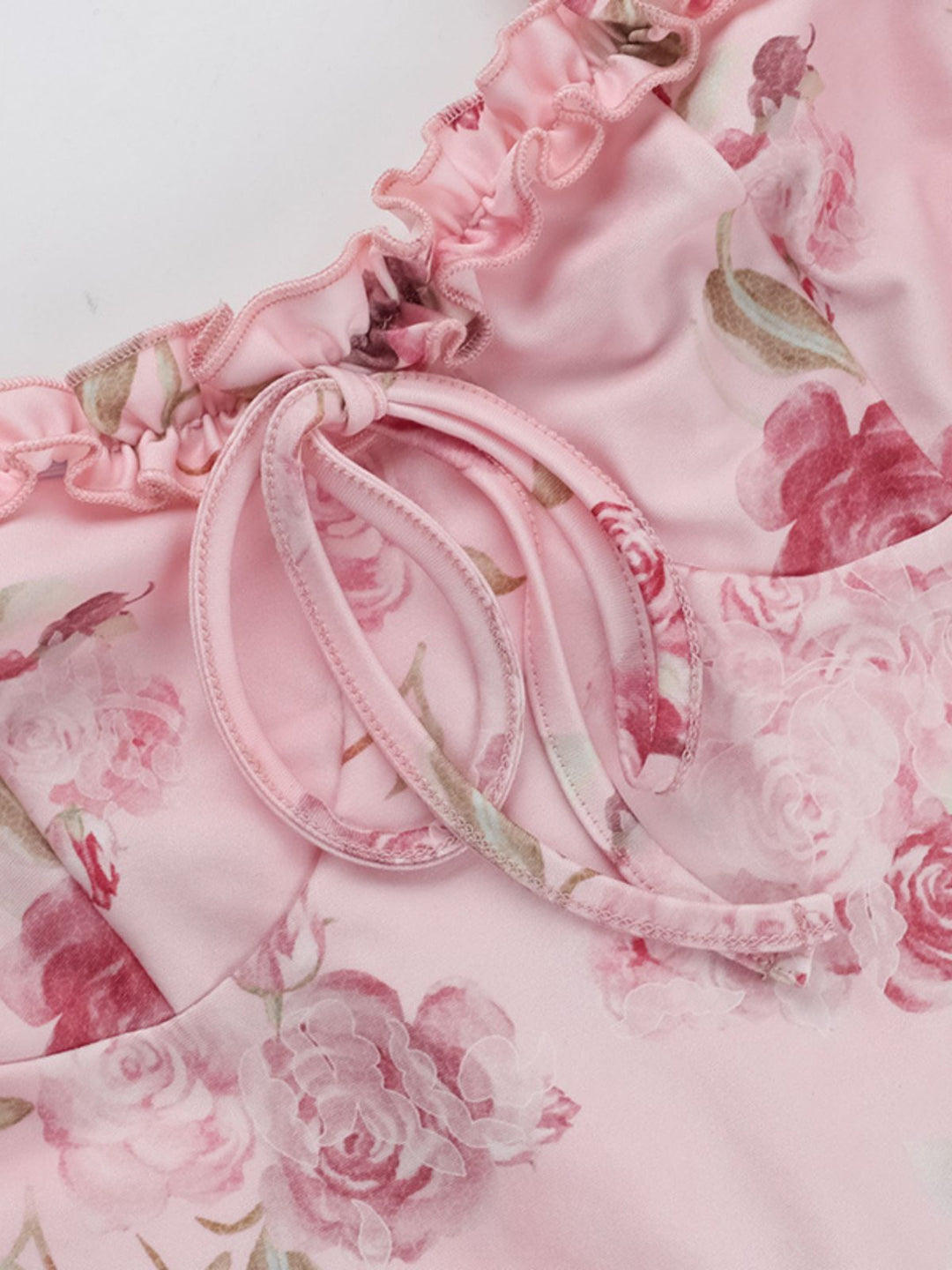 Pink Spaghetti Strap Roses Nightgown - vintage nightgown, retro sleepwear