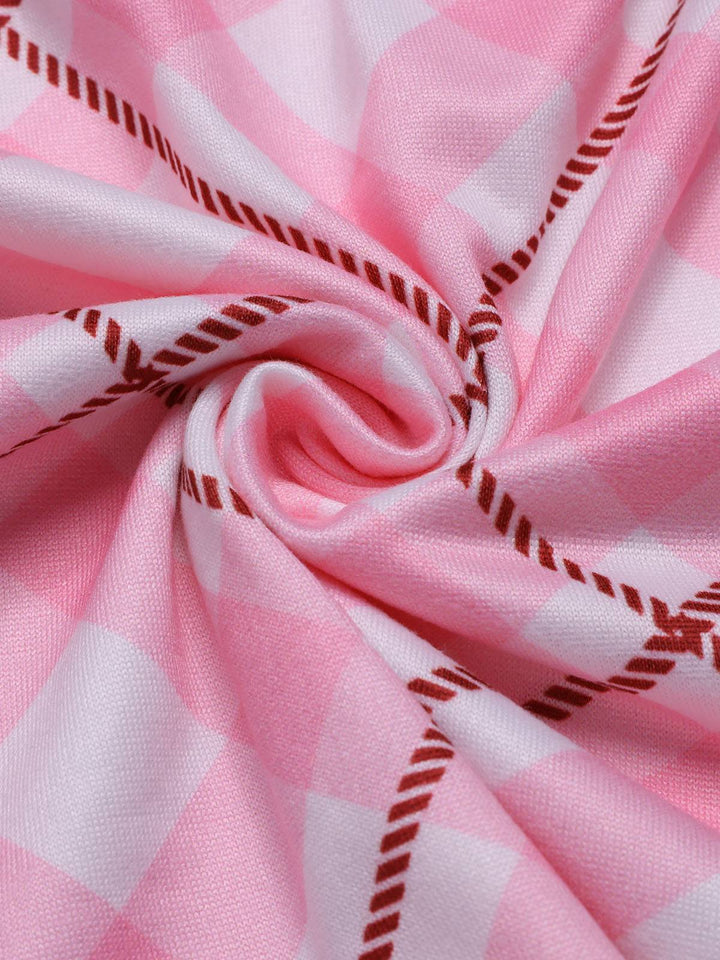 Pink Baby Girl Tank Top &amp; Plaid Shorts Pajamas, vintage top, retro blouse - perfect for women who love vintage and retro fashion