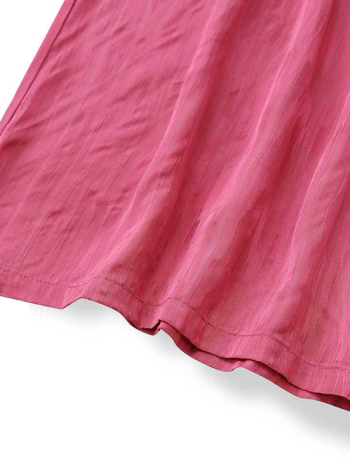 Pink 1970s Halter Lapel Satin Jumpsuit - vintage jumpsuit, retro fashion