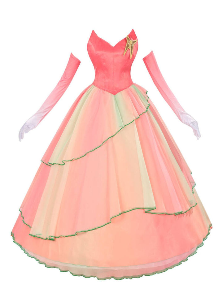 Pink 1970s Wicked Witch Glinda Top &amp; Skirt Set - vintage skirt, retro style