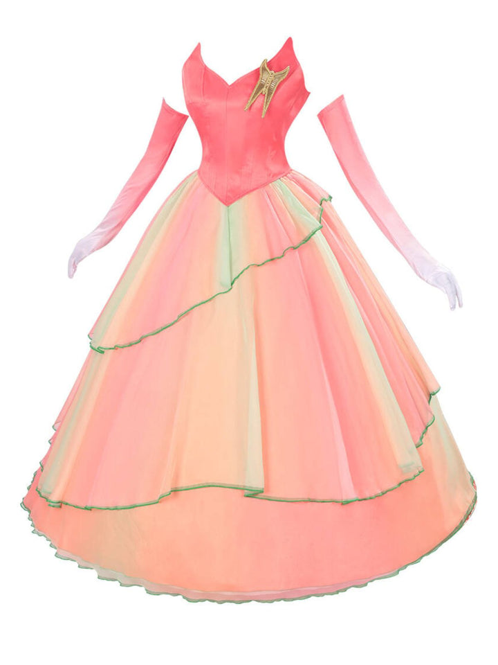 Pink 1970s Wicked Witch Glinda Top &amp; Skirt Set - vintage skirt, retro style