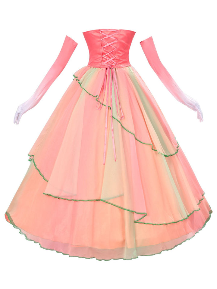 Pink 1970s Wicked Witch Glinda Top &amp; Skirt Set - vintage skirt, retro style