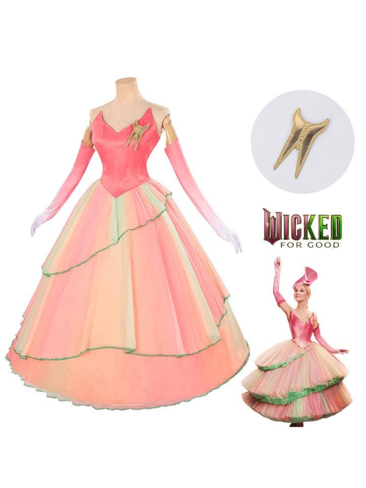 Pink 1970s Wicked Witch Glinda Top &amp; Skirt Set - vintage skirt, retro style