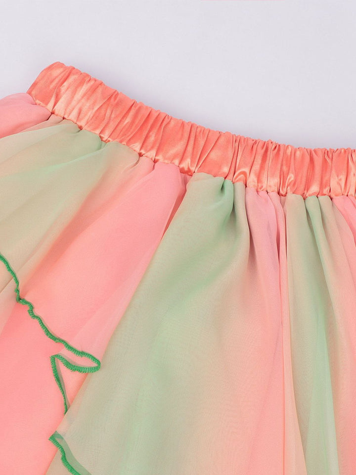 Pink 1970s Wicked Witch Glinda Top &amp; Skirt Set - vintage skirt, retro style
