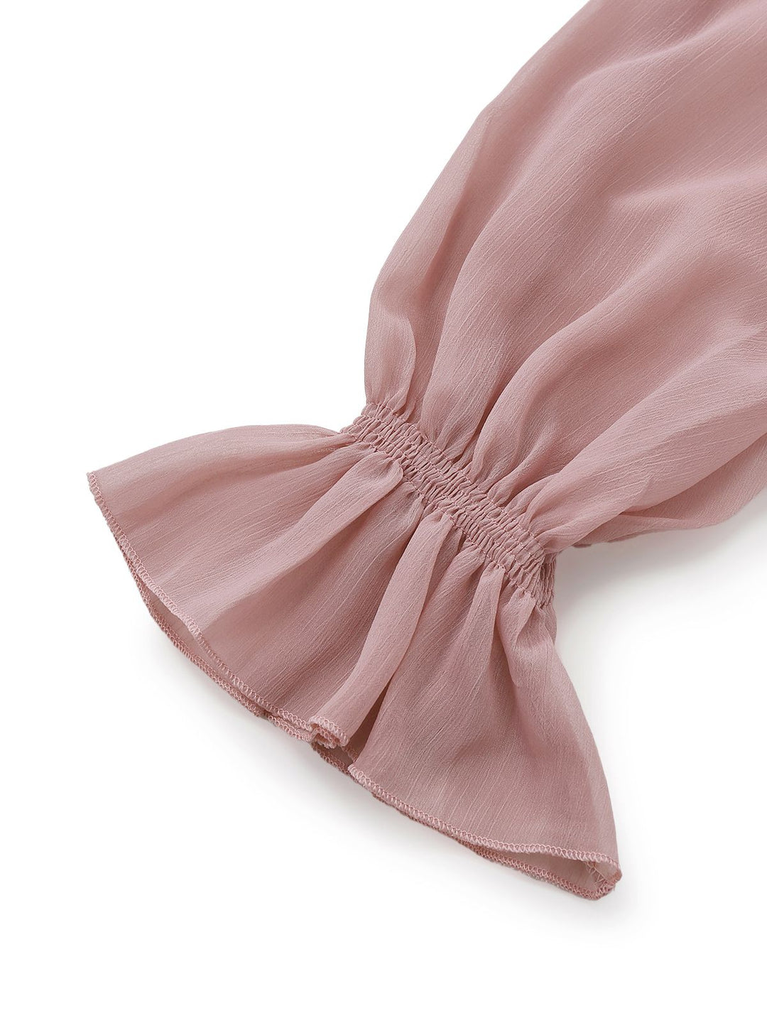 Pink 1980s Chiffon Ruffled High-Neck Blouse - vintage fashion, style