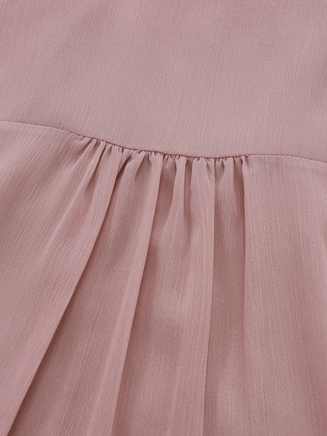 Pink 1980s Chiffon Ruffled High-Neck Blouse - vintage fashion, style