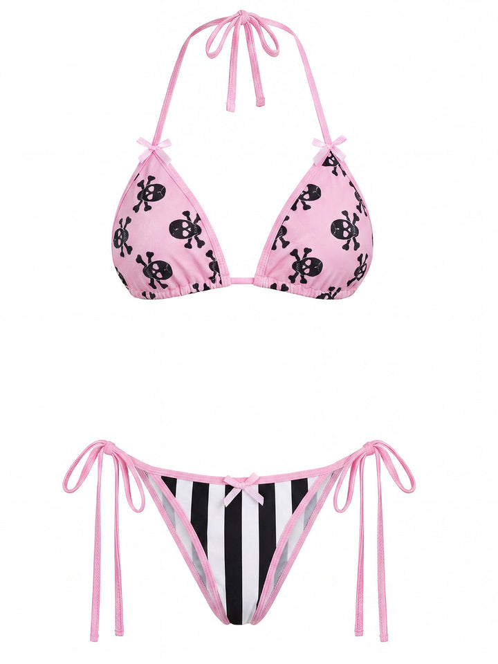 [Pre-Sale] Peach Pink Striped Bikini Set Bikini Set 2