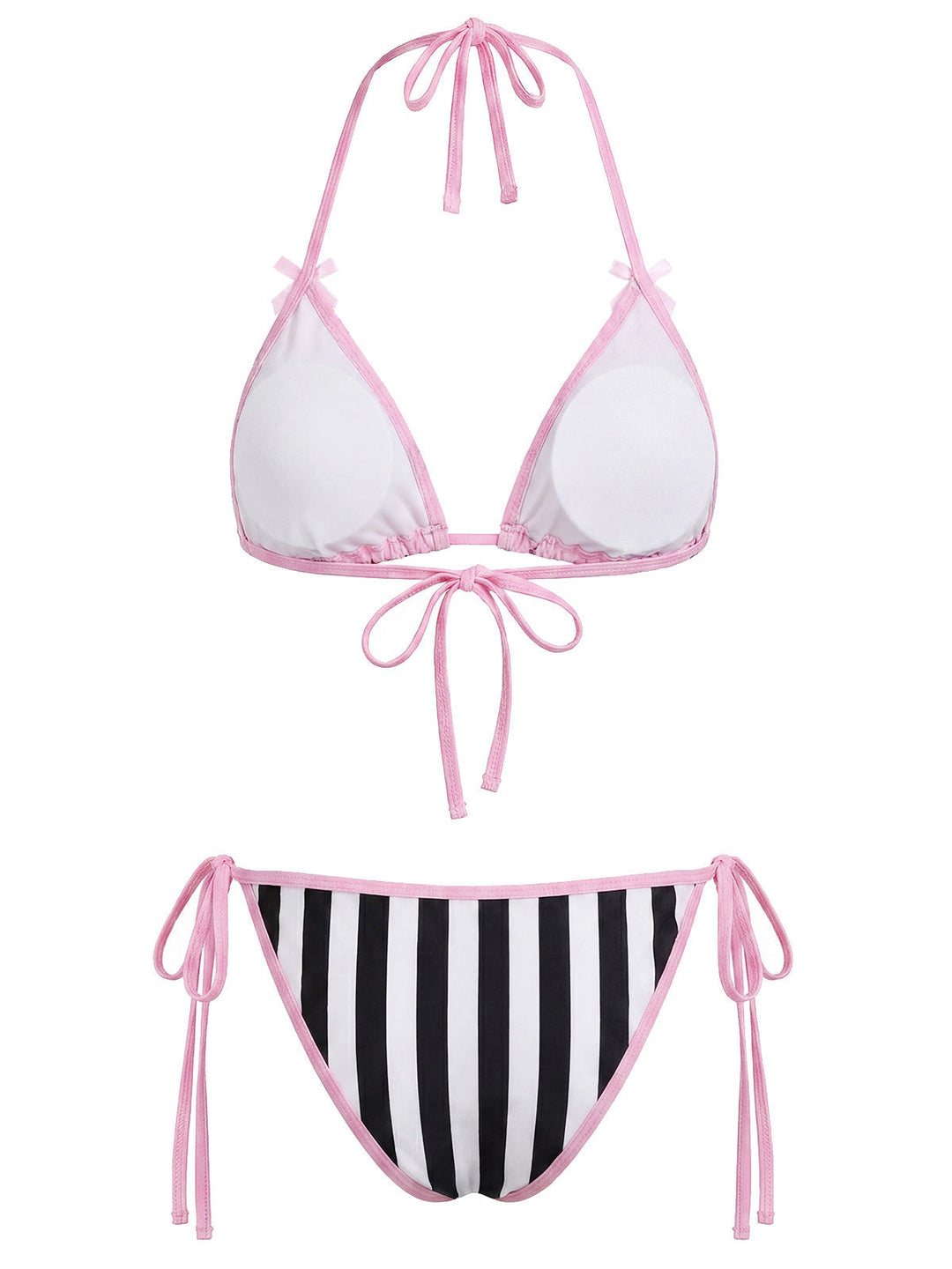 [Pre-Sale] Peach Pink Striped Bikini Set Bikini Set 3