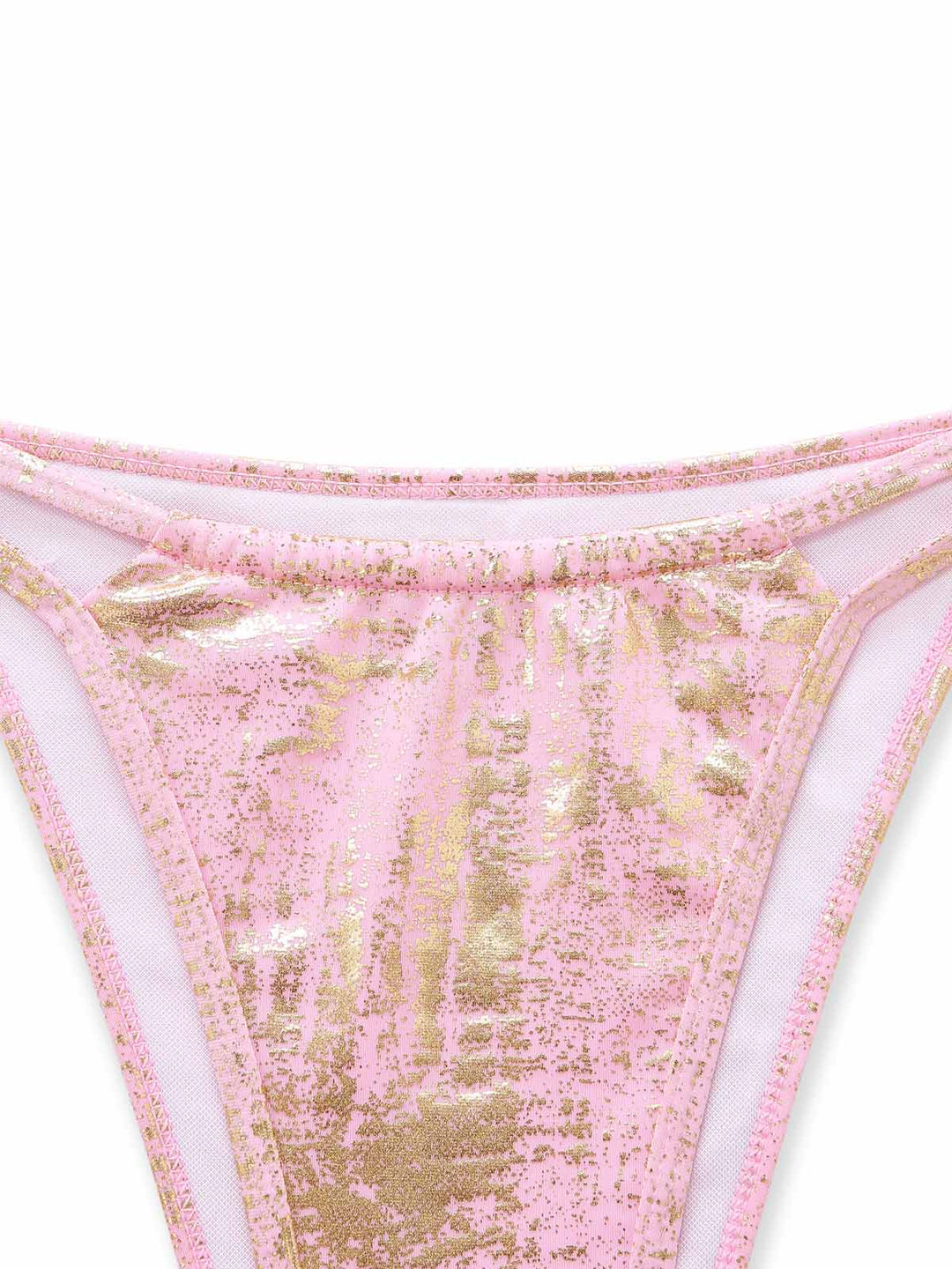 Pink--Metallic-Ring-Triangle-Halter-Bikini-Set, vintage, retro, swimwear