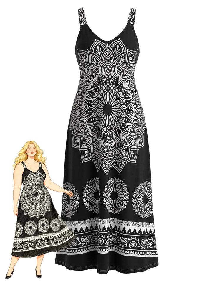 Plus Size Black 1930s Dress 3