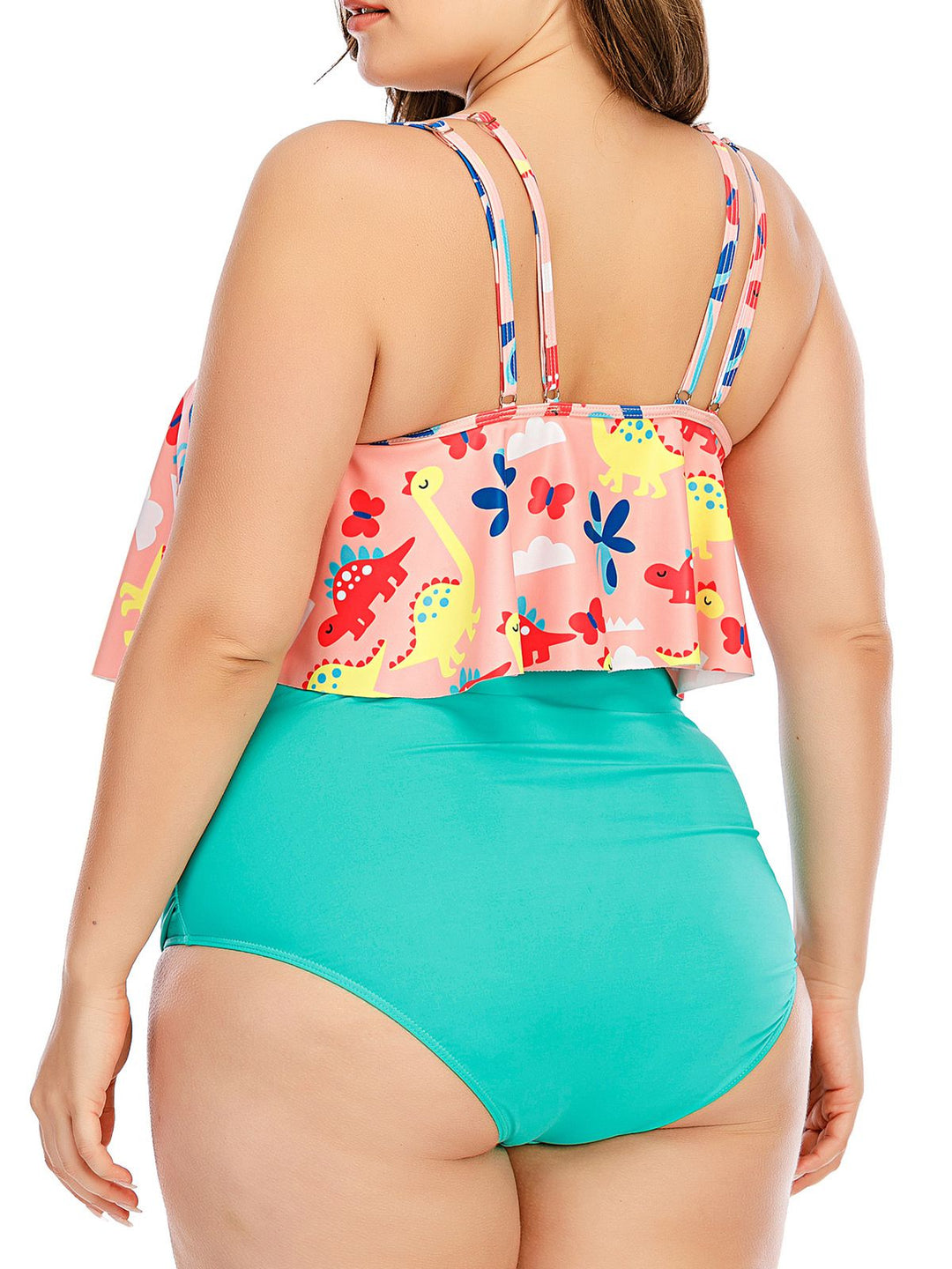 Plus Size Dinosaur Tankini Set — vintage elegance for the modern woman