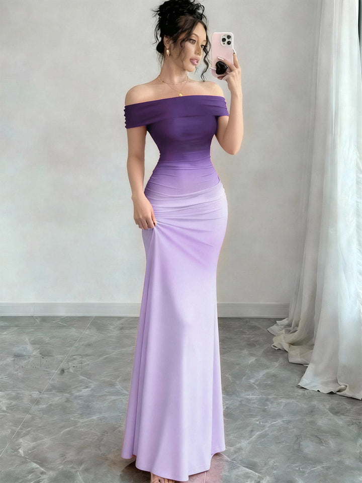 Lilac 1930s Bodycon Short Sleeve Dress 3