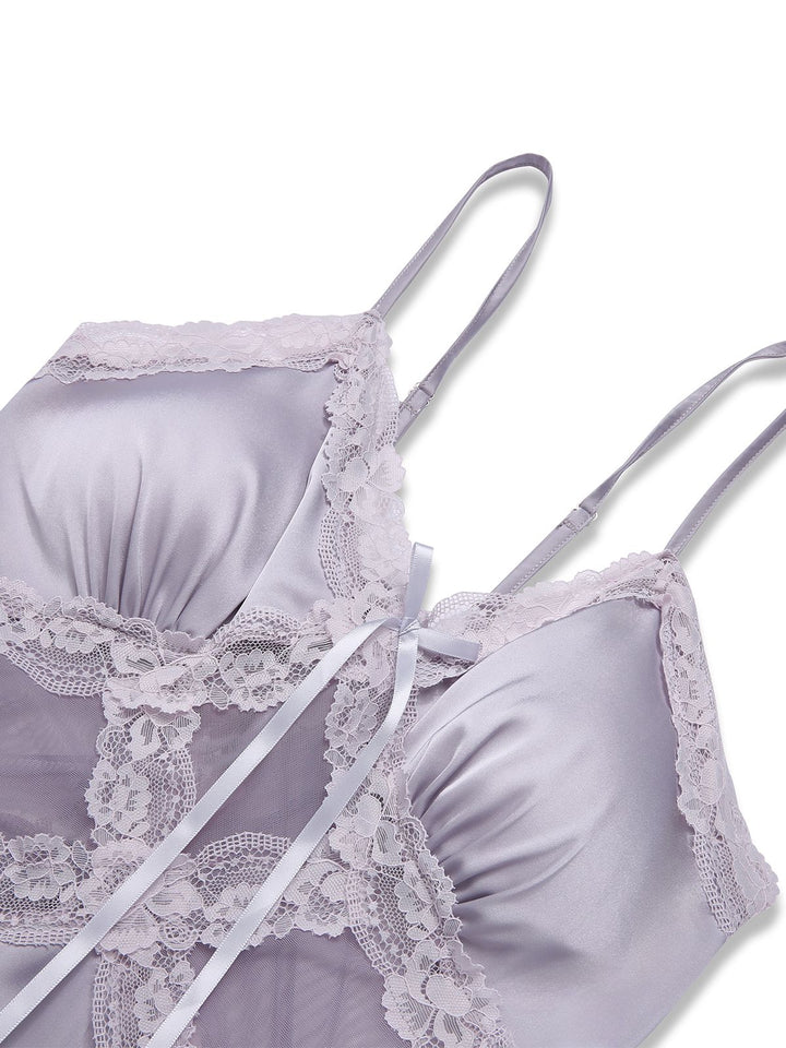 Straps Lace Patchwork Satin | | vintage dress, retro fashion