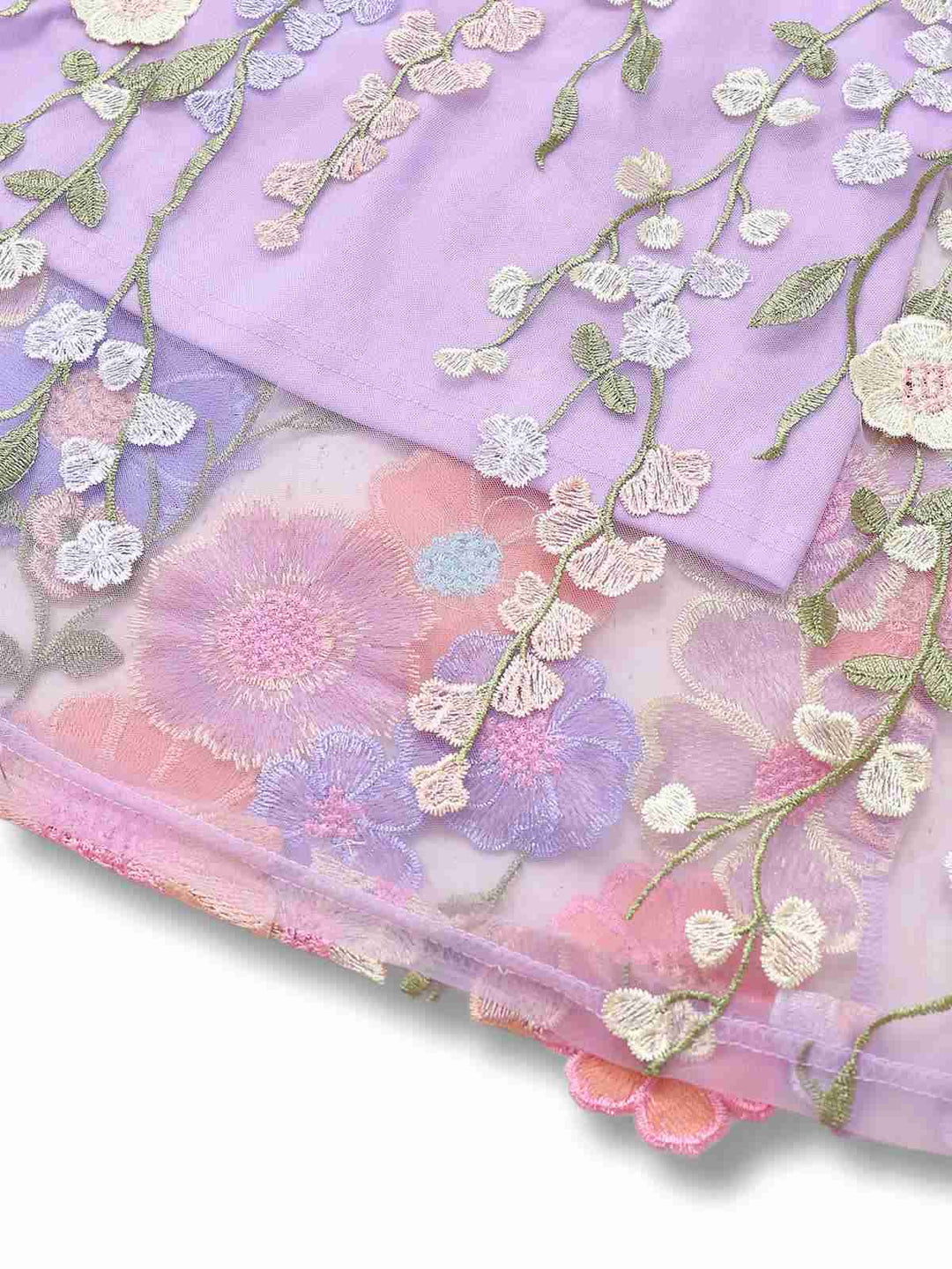 Purple 1940s 3D Floral Bow Strap Mesh Dress - vintage dress, retro fashion