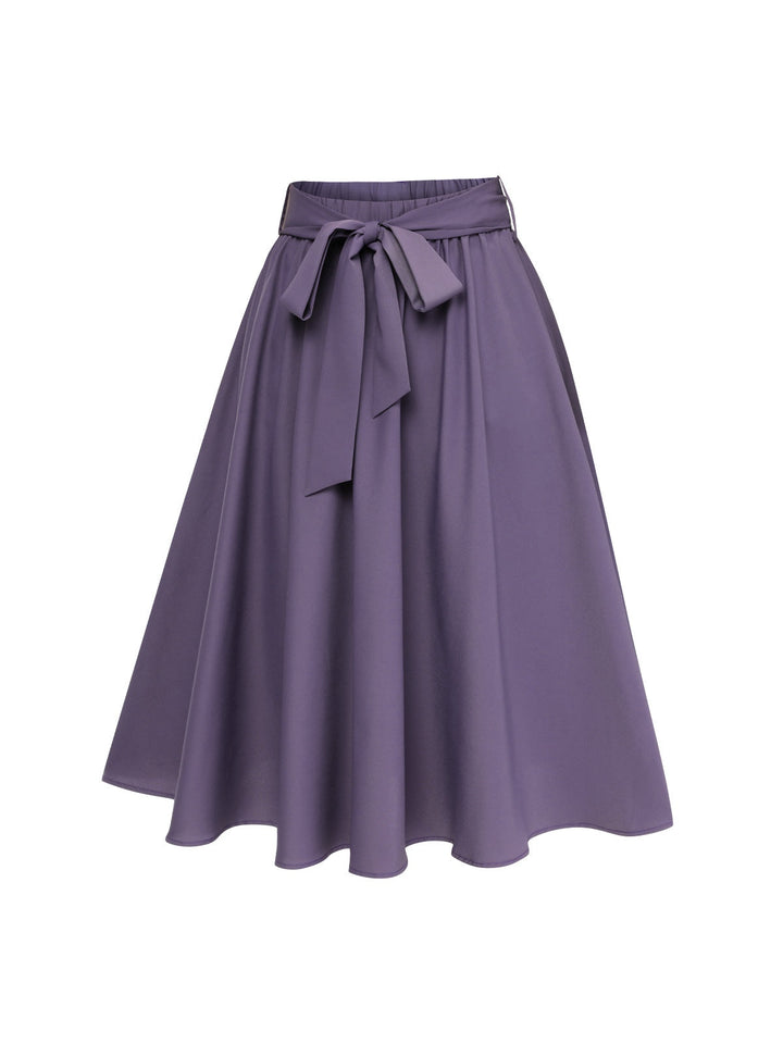 Purple 1940s Solid Skirt with Belt, vintage skirt, retro style - perfect for women who love vintage and retro fashion
