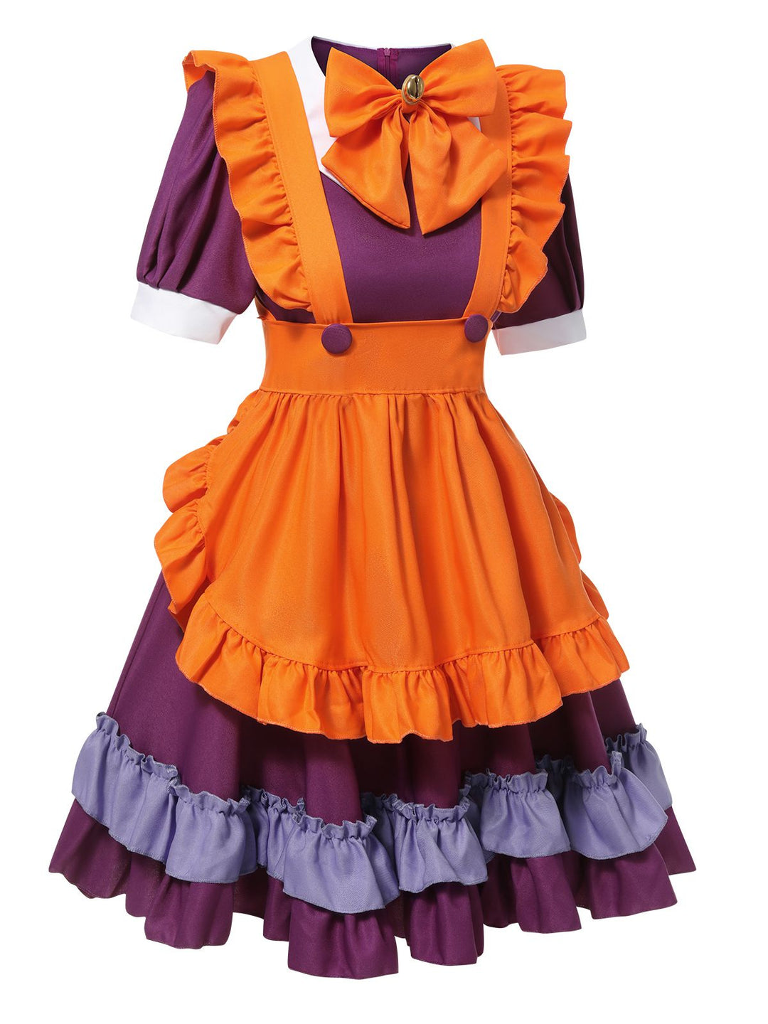 This Purple 1950s Oktoberfest Bow Ruffled Hem Dress wraps her in 1950s elegance, one twirl at a time