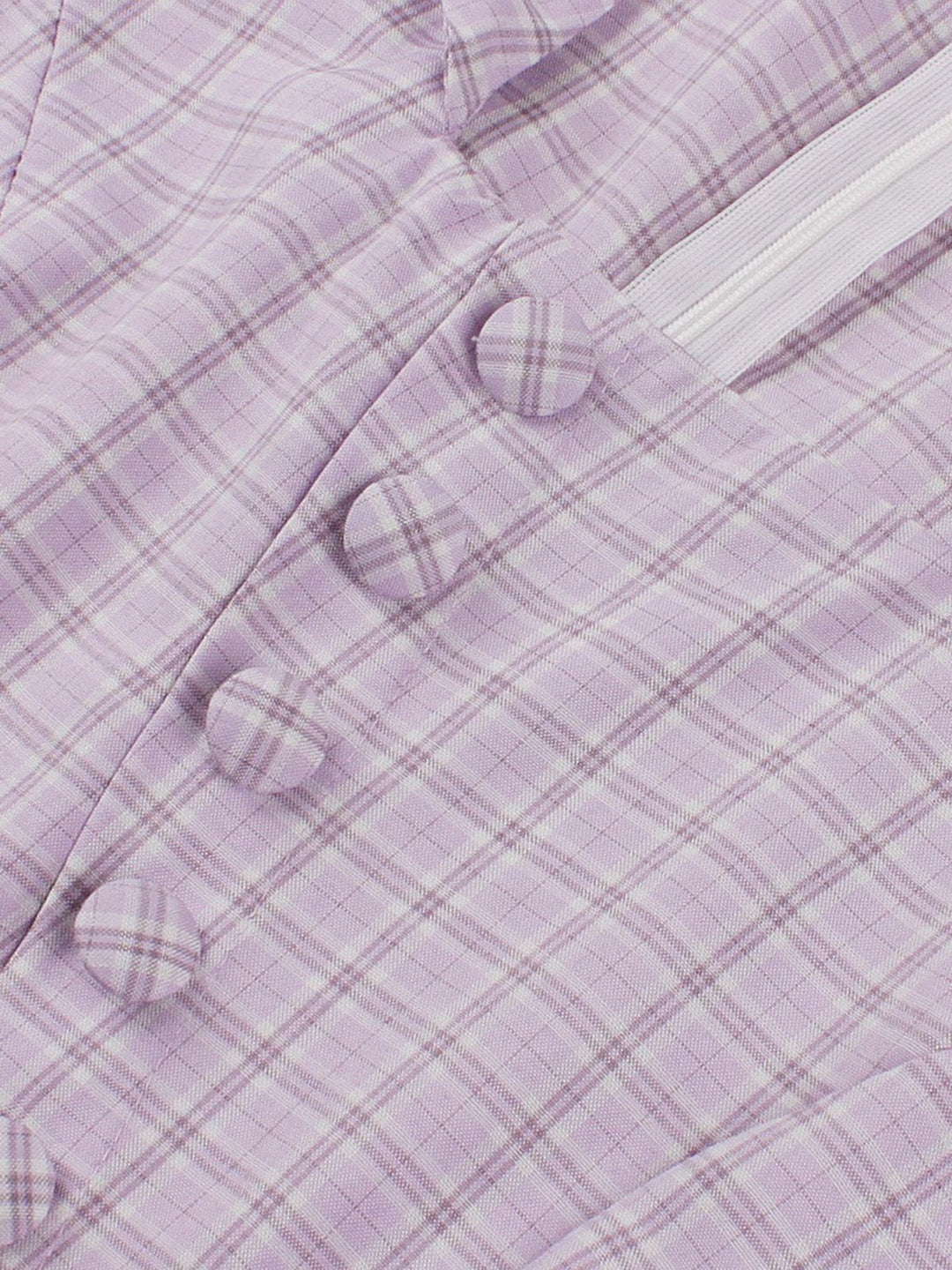 Purple 1950s Plaid Square Neck Button Swing Dress - vintage dress, retro fashion, rockabilly
