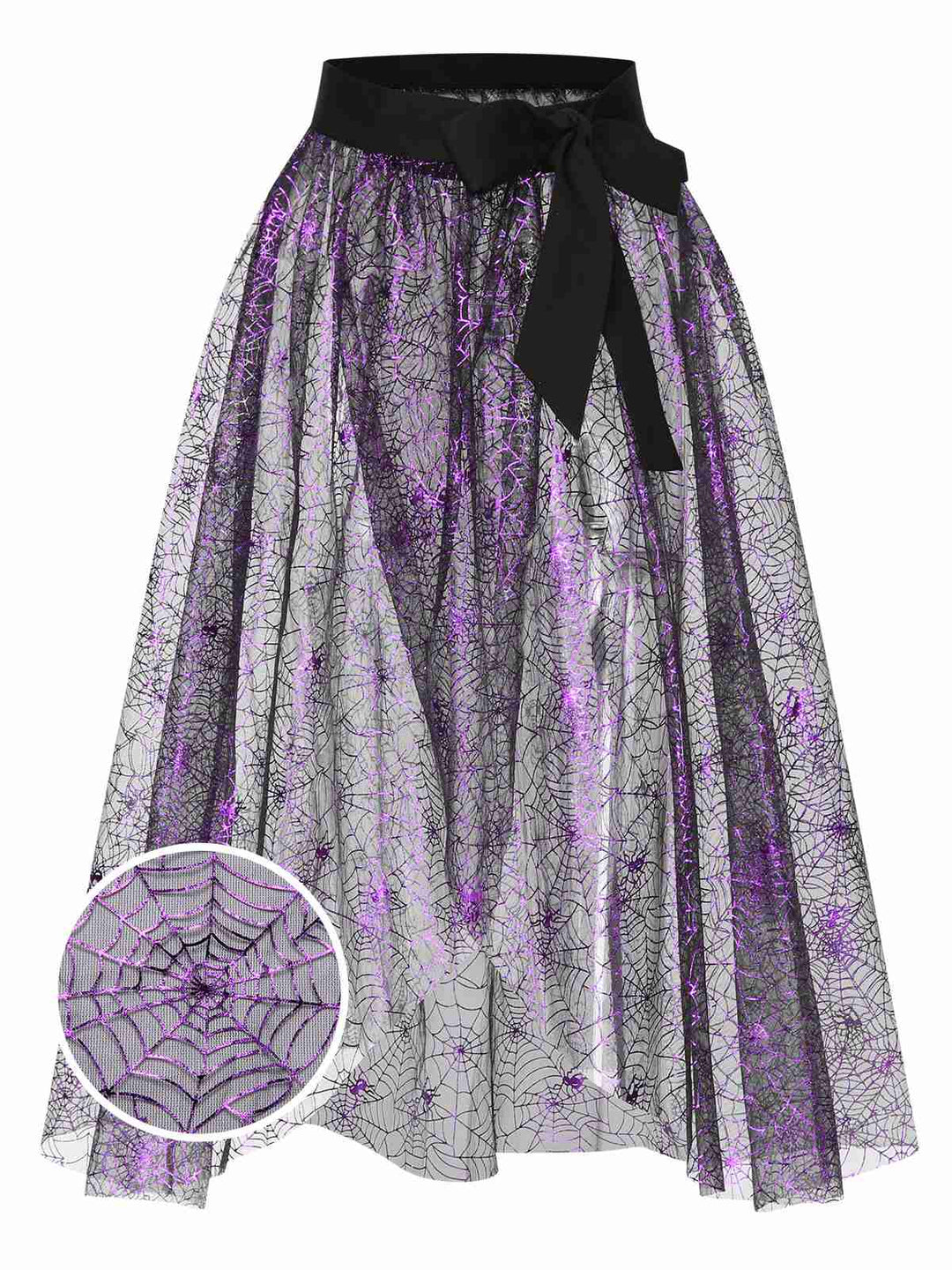 Purple Spiderweb Mesh Skirted Cover-Up, vintage skirt, retro style - perfect for women who love vintage and retro fashion