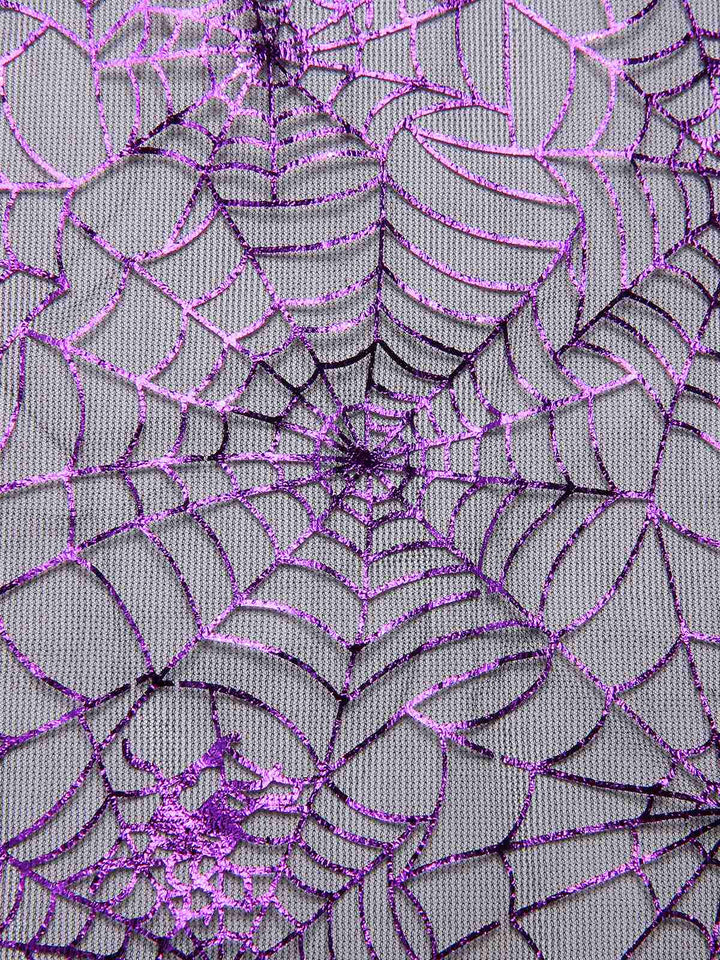 Purple Spiderweb Mesh Skirted Cover-Up, vintage skirt, retro style - perfect for women who love vintage and retro fashion