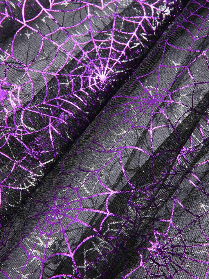 Purple Spiderweb Mesh Skirted Cover-Up, vintage skirt, retro style - perfect for women who love vintage and retro fashion