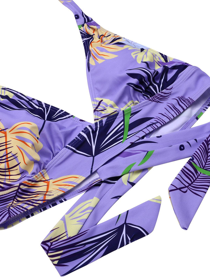 1960s Tropical Plants LaceUp Halter | 1960s | vintage swimsuit, retro beachwear