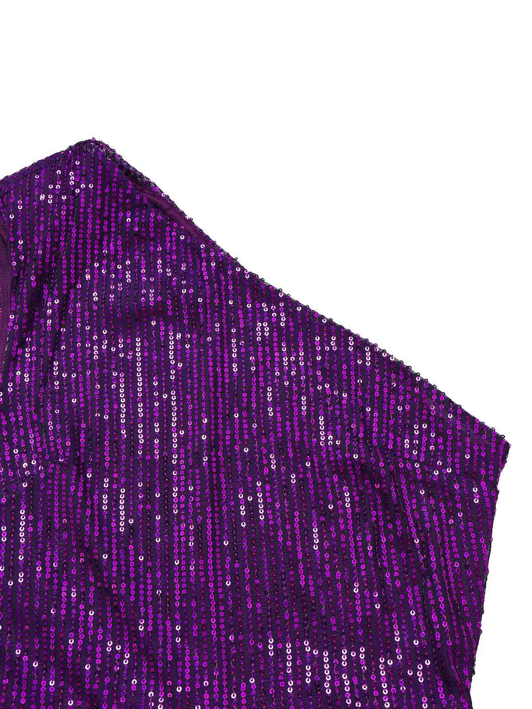 Purple 1970s Sequin One-Shoulder Jumpsuit - vintage jumpsuit, retro fashion